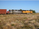 SP 9794, UP 2053  17Oct2011  Waiting SB North of W Bonds Ranch Road at Bus 287 